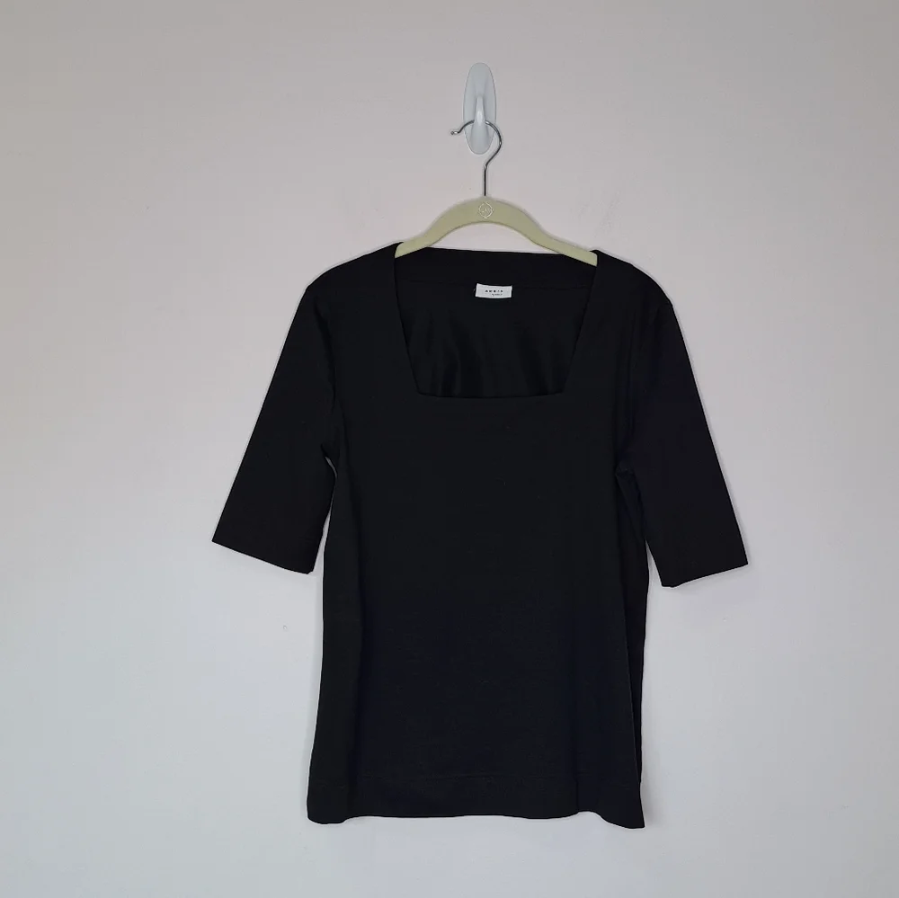 Akris Punto Essentials Jersey Square neck top black medium - Picture 6 of 11